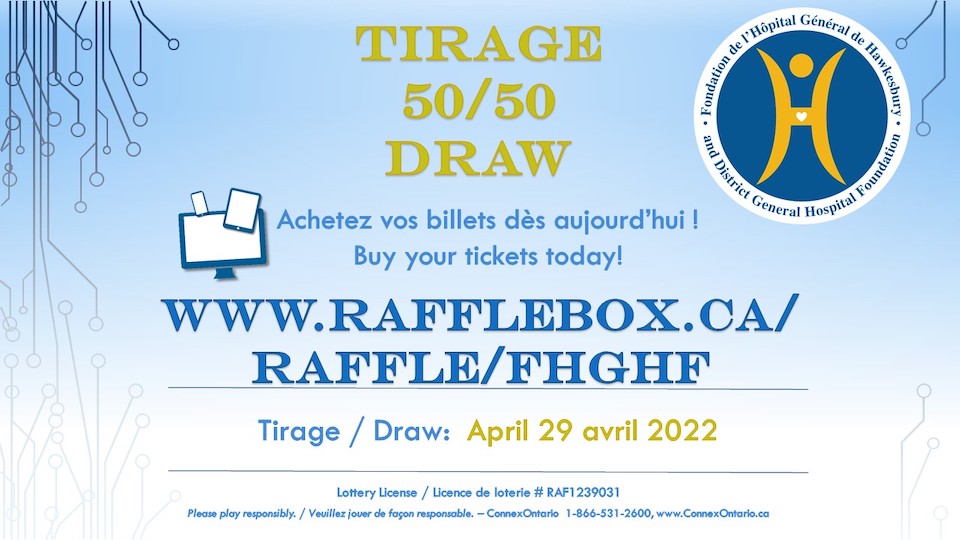 Ad for 50/50 draw