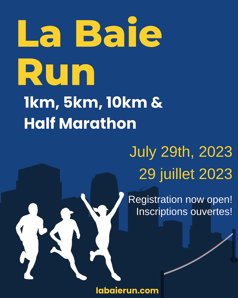La Baie Run is July 29, 2023 and registration is now open