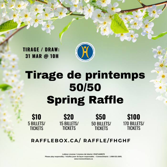 Spring Raffle - Tirage de printemps