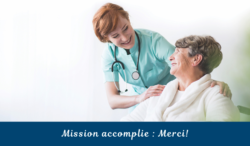 Affiche merci pour une mission accomplie