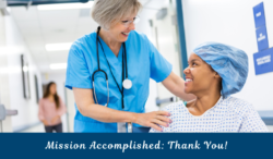 Thank you for a Mission Accomplished poster.