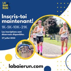 Bannière de l'édition 2024 de La Baie Run