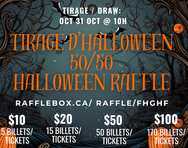 Halloween 50/50 draw-tirage