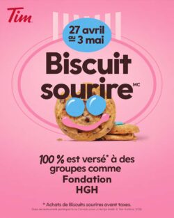 Affiche de la campagne du biscuit sourire