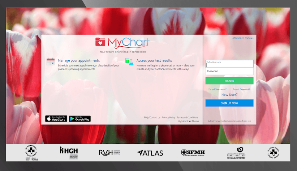 MyChart - Login Page