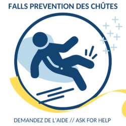 Logo pour la prévention des chutes - Demandez de l'aide